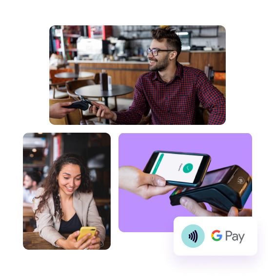 Pagos sin contacto con Google Pay en comercios.