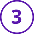 Numero 3 en un circulo