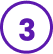 Numero 3 en un circulo